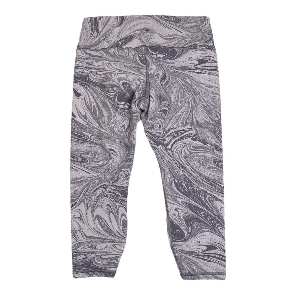 Athleta Transcend 7/8 Sumi Marble Violet Purple Crop Tight Leggings - Picture 5 of 6